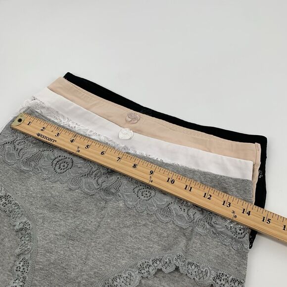 New Pack of 4 Cotton Blend Full Bottom Briefs Underwear XL Womens Nude Black - Picture 8 of 8